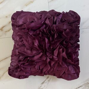 Pier 1 Plum Ruffled Decorative Accent Pillow